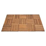 Pack Holzfliesen für Balkon, Strapazierfähiges Fliesenset, Holzterrassenfliesen, Einzelne...