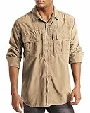 MAGCOMSEN Herren Tactical Hemd US Army Langarmhemd UV Schutz UPF 50+ Funktionshemd Herren Outdoor...