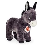 Teddy Hermann 90256 Esel stehend 25 cm, Kuscheltier, Plüschtier