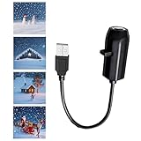 Urlaub Projektor Außen, Weihnachten USB Projektion Licht, Nachtlampe mit 4 Mustern Wasserdicht für...