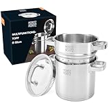 Moritz & Moritz Topf mit Siebeinsatz Induktion aus Edelstahl 20cm - Für alle Herdarten geeignet -...