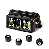 TPMS Reifendruckkontrollsystem【2/4-Rad-Modi】0.01Bar Hohe Präzision Solaraufladung...