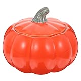 FUNOMOCYA Keramischer Teedose Kürbisform Multifunktionale Aufbewahrung für Tee Snacks und...