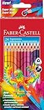 FABER-CASTELL 116544 - Buntstifte Set Dreikantform, 24 Farbstifte für Kinder und Erwachsene,...