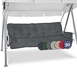 Beautissu Sitzkissen für Hollywoodschaukel 180x50x8cm Flair HS - Garten Auflage mit Zwei Kissen -...