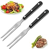 KOMUNJ 2 StüCke, FüR Steak,Fleischgabel Grillgabel Obstgabeln Serviergabel Fleischgabel Edelstahl...