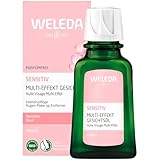 WELEDA Bio Mandel Sensitiv Gesichtsöl, intensives Naturkosmetik Bio Pflegeöl gegen unreine Haut,...