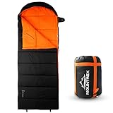 MOUNTREX® Schlafsack für Camping & Outdoor -5°C / 10°C - Deckenschlafsack (205 x 75cm) - 3...