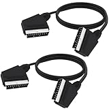YARCHONN SCART auf SCART Kabel Blei Adapter voll verdrahtet 21 Polig Stecker auf Stecker vernickelt...