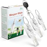 GARDIGO® Wespenabwehr Sprüher | Tragbare Wespen-Wehr Pumpflasche mit Karabiner - 3er Set |...