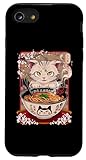 Hülle für iPhone SE (2020) / 7 / 8 Katze Ramen Nudel Japanische Anime Manga Ramen Kawaii Katze