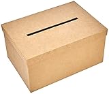 Rayher Geschenkkartenbox mit Schlitz, Pappmaché Kartenbox, FSC Recycled 100%, 30x21x15cm (LxBxH),...
