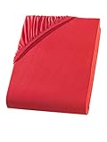 Visaggio Mikrofaser Spannbettlaken 140-160 x 200 cm Rot Microfaser Polyester Spannbetttuch Bettlaken