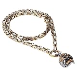 Cupimatch Gothic Totenkopf Halskette Herren: Vintage Kreuz Schädel Anhänger mit Heavy Chunky...