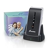 SweetLink F1PLUS Seniorenhandy Klapphandy Ohne Vertrag, Großtastenhandy mit Ladestation, GSM Flip...