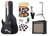 Rocktile Super Kit Komplettset E-Gitarre (Verstärker, Stimmgerät, Kapodaster, Gurt, Plektren,...