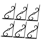 Tofficu 6 Stück Teiliges Regalträger aus Robustem Eisen Pulverbeschichtete Wandhalterungen mit...