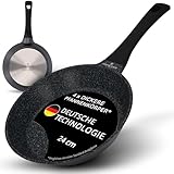 ZWIEGER Hochwertige Bratpfanne 24cm - Pfanne 24 cm Induktion, Aluguss, vollflächiger...
