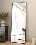 Koonmi Spiegel groß 53 x 163 cm, minimalistische Rahmen Standspiegel, robust modern...