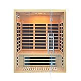 Infrarot-Heimsauna für 2-3 Personen – EMF-arme Kanadische Hemlocktanne Kabine mit 11...