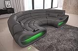 Sofa Dreams Ledersofa Concept in C Form - mit LED Beleuchtung, ergonomische...