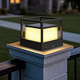 ACMHNC Solar Sockelleuchte außen, Wegeleuchten außen Solar Pollerleuchte, IP65 Gartenlampe für...