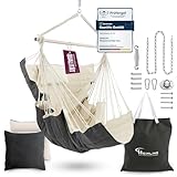 HEIMLING Hängesessel High-Class Outdoor & Indoor XXL [All Inclusive Paket mit Aufhängung + 3...