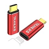 TRANLIKS für Lightning zu USB C Adapter Unterstützt PD 60W Laden und Datenübertragung für Apple...