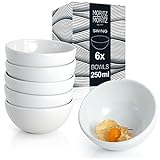 Moritz & Moritz 6tlg Swing Dessertschalen Set Weiß 250 ml – Ø 11 cm aus Keramik – 6x Kleine...