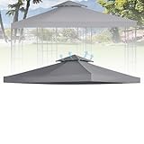 Pavillon Dach 3x3 Ersatzdach Wasserdicht, Pavillon Abdeckung Stabil Winterfest, Gartenpavillon...