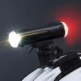 Fahrradhelm Licht Vorne und Hinten: Helmlicht Vorne und Hinten bis zu 200LM, IP66 wasserdicht, 5...
