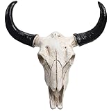 NOLITOY Horn Kuh Schädel Wandornamente, Kunsthandwerk hängende Dekoration für Zuhause, Büro,...