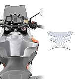 Stompgrip Motorrad Tankschutz universal | Tankaufkleber Waffle Stubby | Tankpad 137 mm x 170 mm...