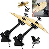 2 pcs Autounfall Cymbals, Auto Crash Becken, Auto-Trommel-Lüftungsschlitz, Mini-Trommel Crash-Clip,...
