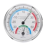Housoutil Sauna Hygrothermograph 2 In 1 mit Außenthermometer für Terrasse und Saunaraum...