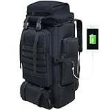 Vaupan 80L Wandern Rucksack, Camping Rucksack, wasserdichte große Outdoor Sport Reise Daypack Molle...