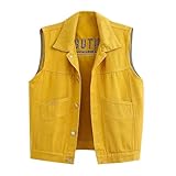 Jeansjacke, Größe S, Jeansweste für Damen, kurze Weste für Damen, Frühling und Herbst 2025,...
