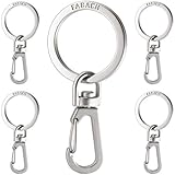 FABACH Karabiner Schlüsselanhänger mit drehbarem Schlüsselring - Kleine abnehmbare Karabinerhaken...