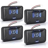 Gibbab 108 W 4 Anschlüsse 12 V RV USB-Schalter-Steckdose, 2 x 36 W PD3.0 Typ-C + 2 x 18 W QC3.0...