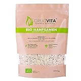 GreatVita Bio Hanfsamen, geschält, DE-Öko-037, 1er Pack (1 x 1 kg)