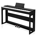 LEADZM 88 Tasten Digital Piano, Voll Gewichtete Tastatur, E-Piano mit MIDI-USB, Audio Bluetooth und...