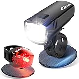 toptrek Fahrradlicht Set USB Aufladbar, StVZO zugelassen Fahrrad Lichter Led Set, IPX5 Wasserdicht...