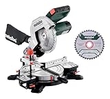 metabo Kappsäge KS 216 M Set - 1100 W, 216 mm Sägeblatt - Präzisionsschnitt, LED-Schattenlinie,...