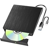 Yaeonku Externes Blu Ray CD DVD Laufwerk, USB 3.0 Typ-C 3D Bluray CD DVD BD Lese/Schreib Brenner...