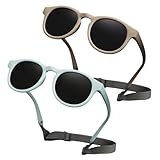 BYZESTY Baby Sonnenbrille 0-36 Monate, 2 Paar Kinder Sonnenbrille, Polarisierte Baby Sonnenbrillen...