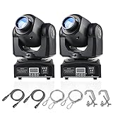 (2Pack) LED Moving Head Light Mini 30W DJ Moving Head Gobo Light mit 8 Gobos und 8 Farben, DMX und...