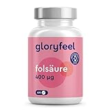 Folsäure - 400 Tabletten (13 Monate) - 400µg reine Folsäure pro Tablette - SCHWANGERSCHAFT &...