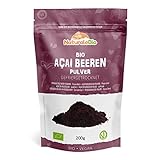 Acai Beeren Pulver Bio - Gefriergetrocknet - 200g. Pure Organic Acai Berry Powder - Freeze-Dried....