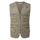 KBOPLEMQ Herren Sommer Outdoor Weste Leicht Atmungsaktiv Anglerweste Wandern Gilet Fotoweste...