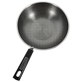 PRETYZOOM Wok Pfanne Aus Edelstahl Mit Antihaftbeschichteter Wabenstruktur Bratpfanne Zum Kochen Im...